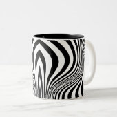 Zebra Skin Print Texture Pattern-88488 Tweekleurige Koffiemok (Voorkant rechts)