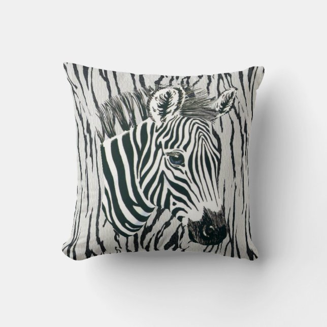 Zebra slaapkamer, Wieg- of inkeppiloot Kussen (Voorkant)
