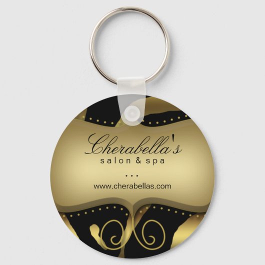 Zebra Sleutelhanger Gift animal gold black (Voorkant)