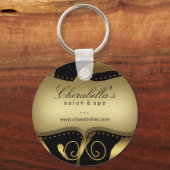 Zebra Sleutelhanger Gift animal gold black (Voorkant)