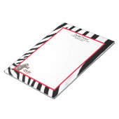Zebra Smile Black/White/Red  groot Notitieblok (Schuin)
