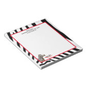 Zebra Smile Black/White/Red  Notitieblok (Schuin)
