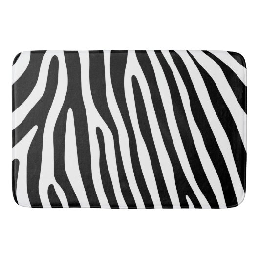 Zebra snijdt het patroon zwart-wit en je ideeën badmat (Voorkant)