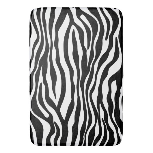 Zebra snijdt het patroon zwart-wit en je ideeën badmat (Voorkant Verticaal)
