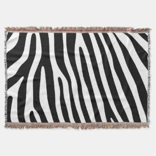 Zebra snijdt het patroon zwart-wit en je ideeën deken