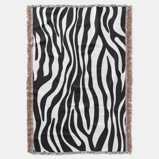 Zebra snijdt het patroon zwart-wit en je ideeën deken (Voorkant Verticaal)