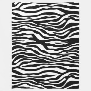 Zebra snijdt het patroon zwart-wit en je ideeën fleece deken