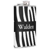 Zebra snijdt het patroon zwart-wit en je ideeën heupfles (Rechts)