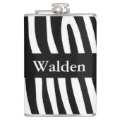 Zebra snijdt het patroon zwart-wit en je ideeën heupfles (Voorkant)