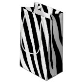 Zebra snijdt het patroon zwart-wit en je ideeën klein cadeauzakje (Achterkant Gekanteld)