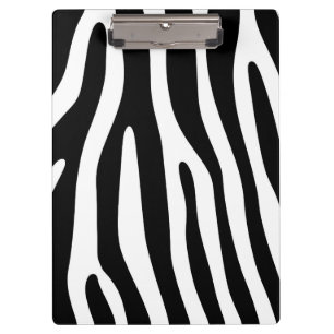 Zebra snijdt het patroon zwart-wit en je ideeën klembord