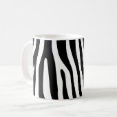 Zebra snijdt het patroon zwart-wit en je ideeën koffiemok (Voorkant links)