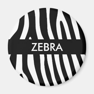 Zebra snijdt het patroon zwart-wit en je ideeën magneet