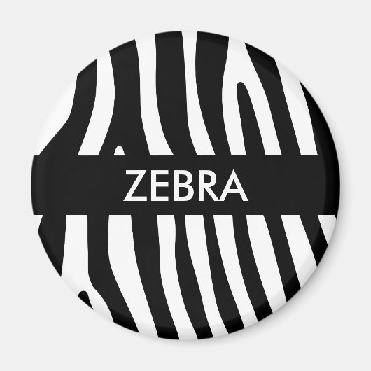 Zebra snijdt het patroon zwart-wit en je ideeën magneet (Voorkant)