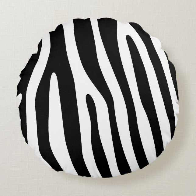Zebra snijdt het patroon zwart-wit en je ideeën rond kussen (Voorkant)