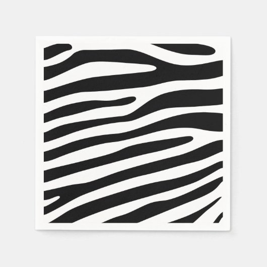 Zebra snijdt het patroon zwart-wit en je ideeën servet (Voorkant)