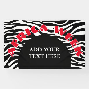 Zebra snijdt het patroon zwart-wit en je ideeën spandoek