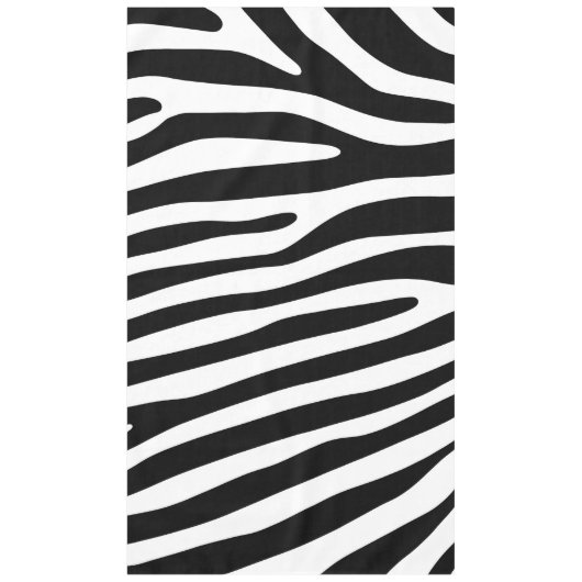 Zebra snijdt het patroon zwart-wit en je ideeën tafelkleed (Voorkant)