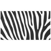 Zebra snijdt het patroon zwart-wit en je ideeën tafelkleed (Voorkant (Horizontaal))