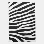 Zebra snijdt het patroon zwart-wit en je ideeën theedoek (Verticaal)