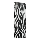 Zebra snijdt het patroon zwart-wit en je ideeën thermosbeker (Geroteerd rechts)