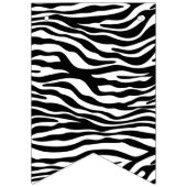 Zebra snijdt het patroon zwart-wit en je ideeën vlaggetjes (Eerste vlag)