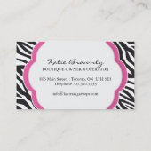 Zebra Snoep Visitekaartjes bewaren (Achterkant)