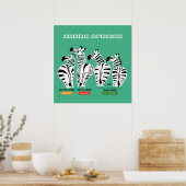 Zebra Soort KunstPoster Poster (Keuken)
