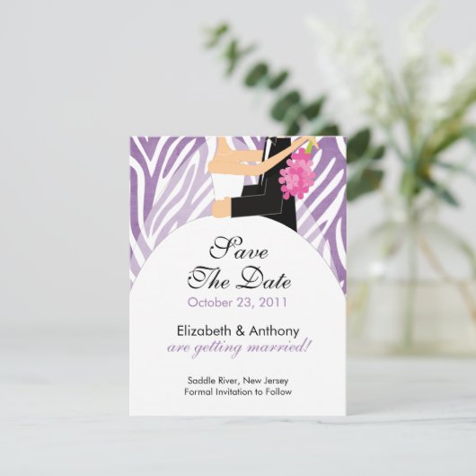 Zebra Sparen de Paars van de Aankondiging van de D (Staand voorkant)