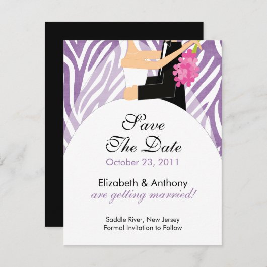 Zebra Sparen de Paars van de Aankondiging van de D (Voorkant / Achterkant)