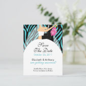 Zebra Sparen de Turquoise van de Aankondiging van  (Staand voorkant)