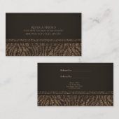 Zebra Sparkle Brown Gold Glam Chic Verwijs een vri Aanbevelingskaartje (Voorkant / Achterkant)