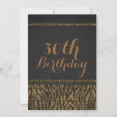 Zebra Sparkle Sequins Glam Chic Party Invitation Kaart (Achterkant)