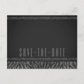 Zebra Sparkle Silver & Black Glam Save the Date Aankondigingskaart (Voorkant)