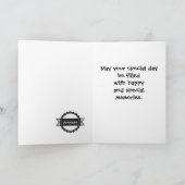 Zebra Speciale Relatieve Verjaardag Personaliseren Kaart (Binnen)