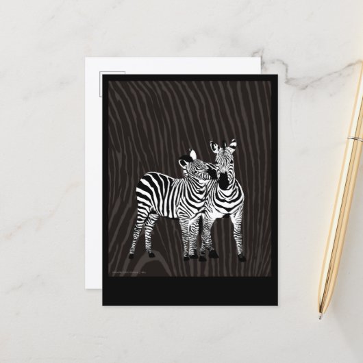 Zebra speelgoed briefkaart (Voorkant / Achterkant in situ)