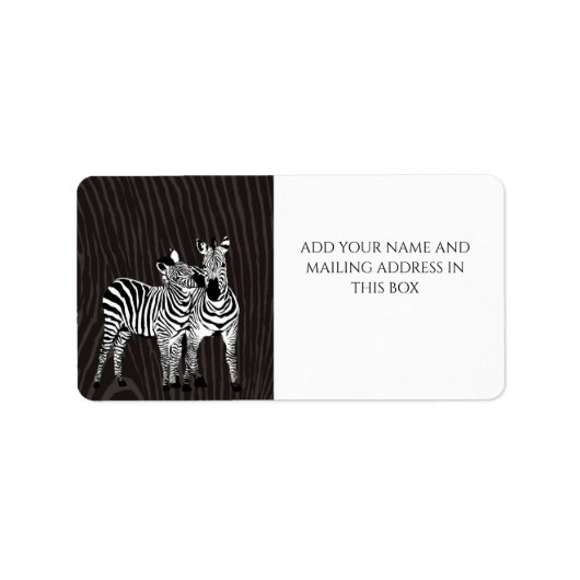 Zebra speelgoed etiket (Voorkant)