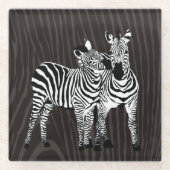 Zebra speelgoed glazen onderzetter (Voorkant)