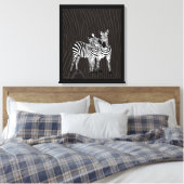 Zebra Spelen Canvas Afdruk (Insitu (Slaapkamer))