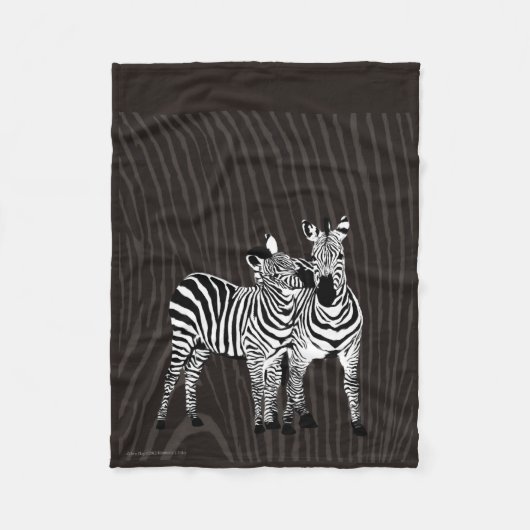Zebra Spelen Fleece Deken (Voorkant)