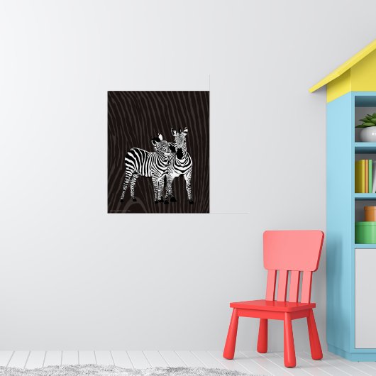 Zebra Spelen Poster (Kinderkamer 1)