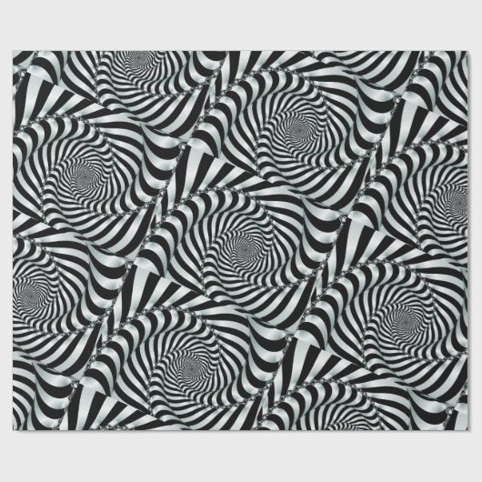 Zebra spiraalvormig optisch design inpakpapier (Vlak)