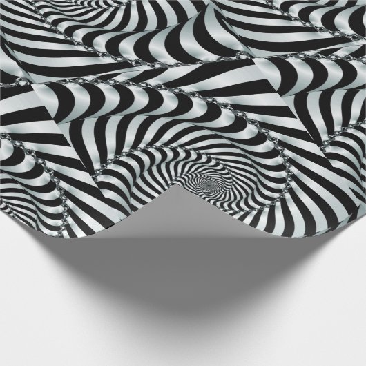 Zebra spiraalvormig optisch design inpakpapier (Hoek)