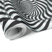 Zebra spiraalvormig optisch design inpakpapier (Rol Hoek)