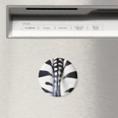 Zebra Staart Zwart & Wit Magneet (Insitu (Vaatwasser))