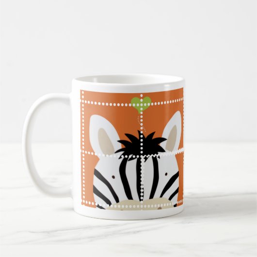 Zebra Stempel Koffiemok (Links)