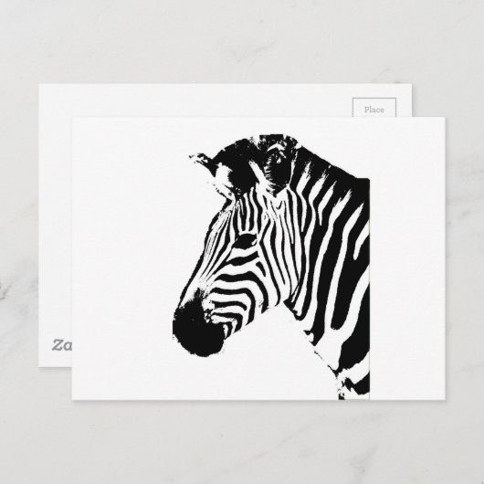 Zebra Stencil Briefkaart (Voorkant / Achterkant)