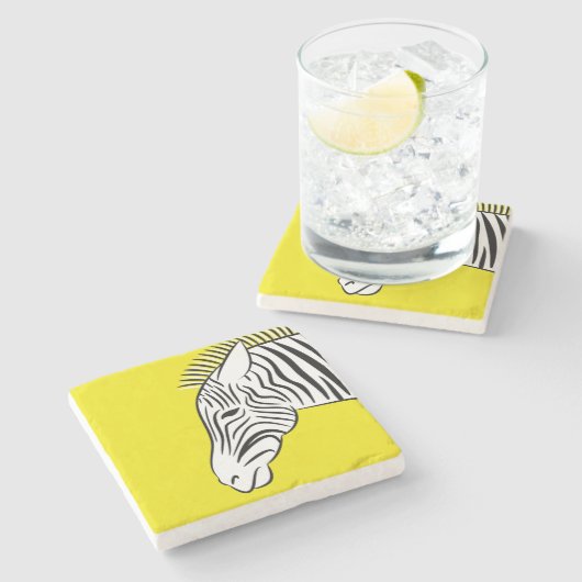 Zebra Stenen Onderzetter (Zijkant)