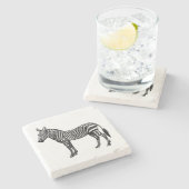 Zebra Stenen Onderzetter (Zijkant)