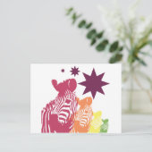 zebra ster briefkaart (Staand voorkant)